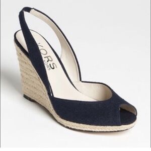 KORS by Michael Kors Vivian Canvas Espadrille Slingback Wedge